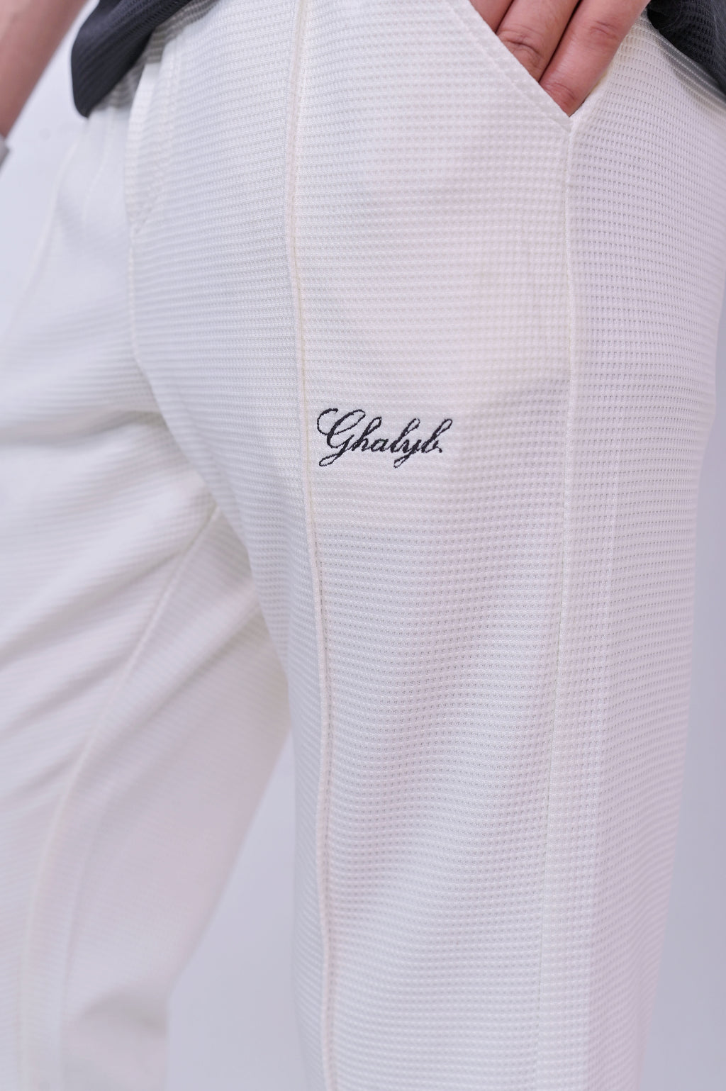 Waffle Straight-Fit Trousers