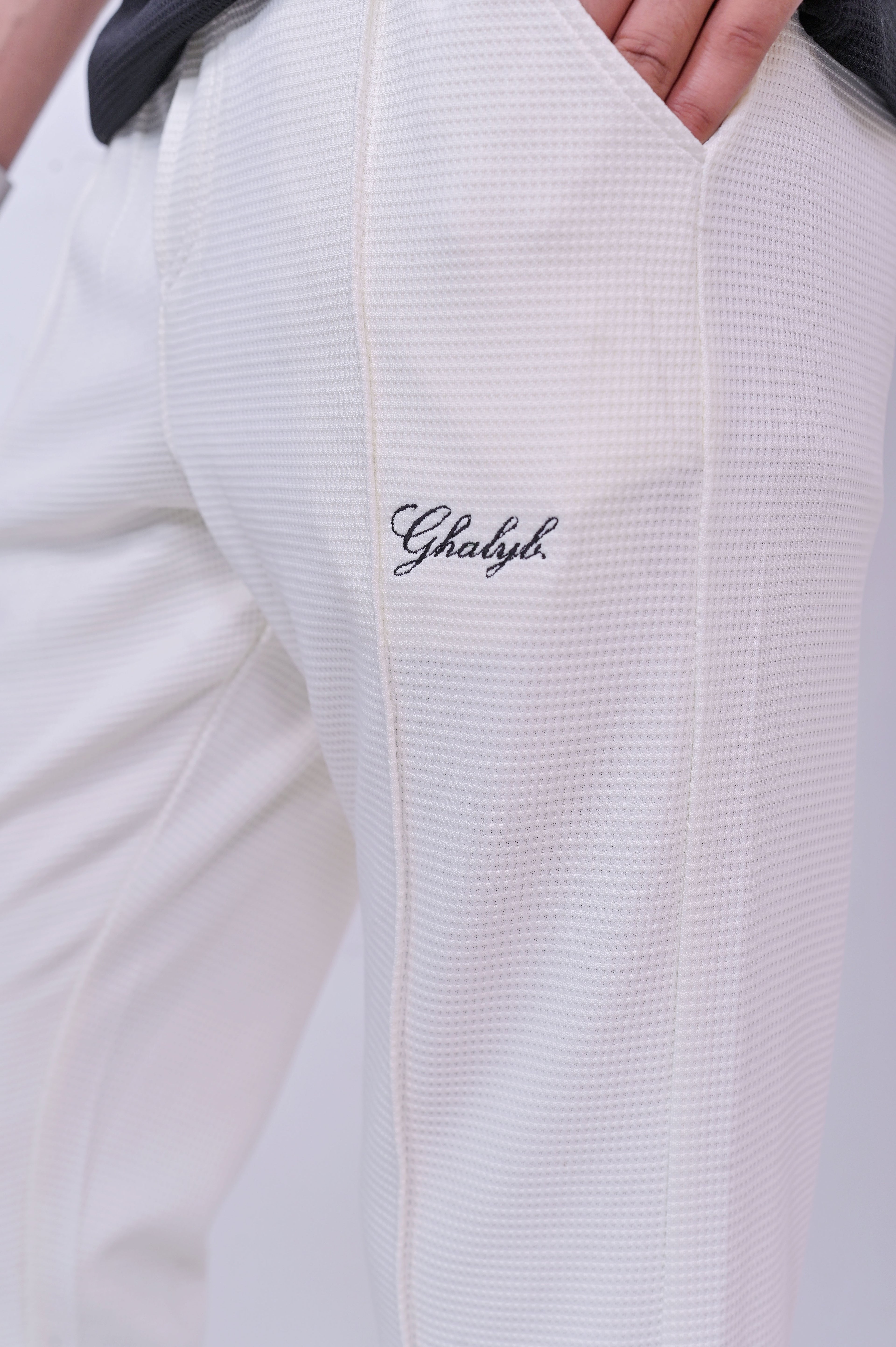 Waffle Straight-Fit Trousers